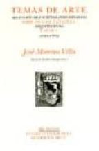 TEMAS DE ARTE  PT-495, de José Moreno Villa | portada del libro