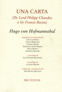 UNA CARTA DE LORD PHILIPP CHANDOS PT-939, de Von Hofmannsthal | portada del libro