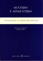 SENTIDO Y SINSENTIDO, de Carlos Moya | portada del libro