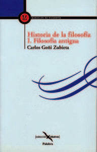 HISTORIA DE LA FILOSOFIA I, de Goñi Zubieta | portada del libro