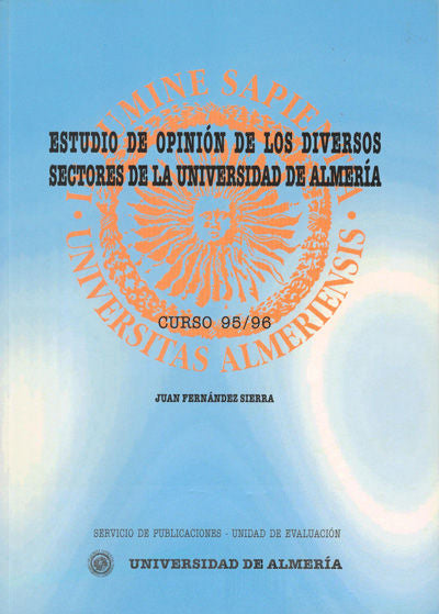 Estudio de opinión de los diversos sectores de la Universidad de Almería, de Fernández Sierra | portada del libro