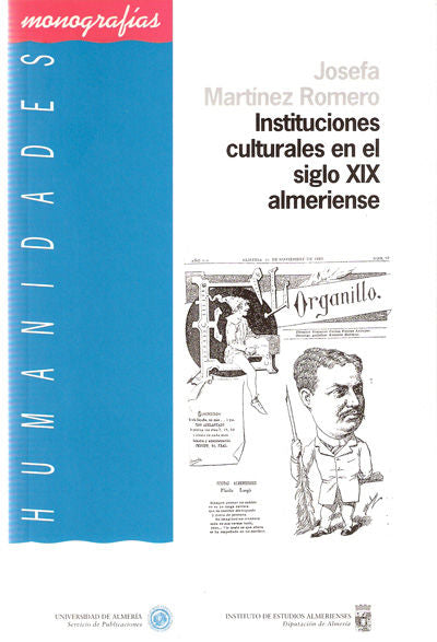 Instituciones culturales en el siglo XIX almeriense, de Martínez Romero | portada del libro