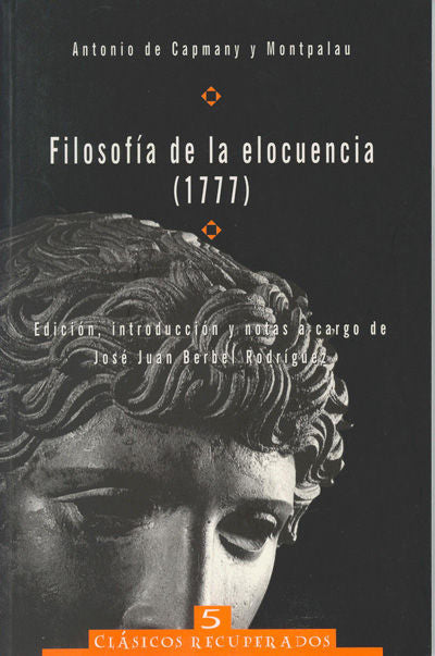 Filosofía de la elocuencia (1777), de Berbel Rodríguez | portada del libro