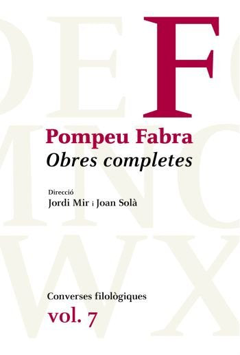 Obres completes de Pompeu Fabra, 7, de Pompeu Fabra | portada del libro