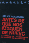Antes de que nos ataquen de nuevo., de Ackerman, Bruce | portada del libro