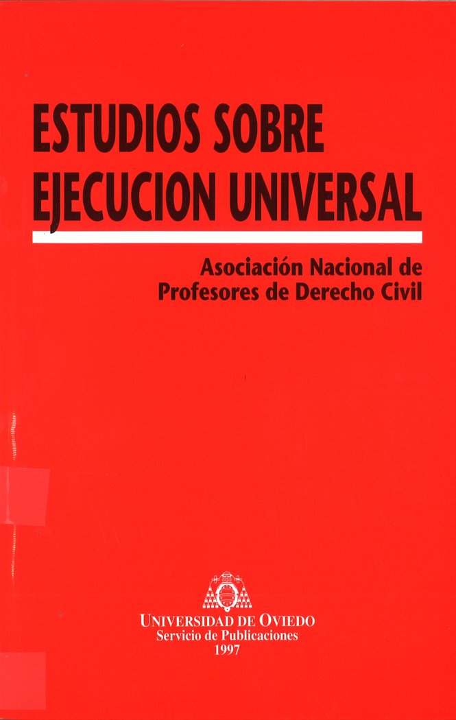 Estudios sobre ejecución universal, de Durán Rivacoba | portada del libro
