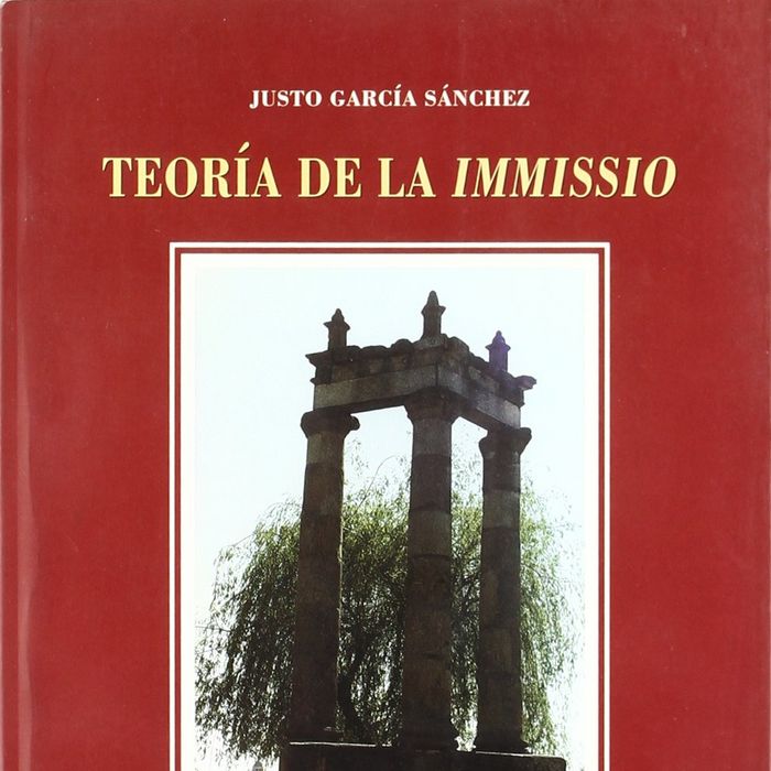 Teoría de la Immissio, de García Sánchez | portada del libro
