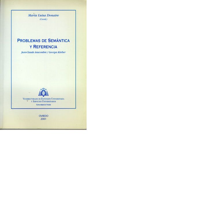 Problemas de Semántica y Referencia. Problèmes de Sémantique et Référence, de Anscombre | portada del libro