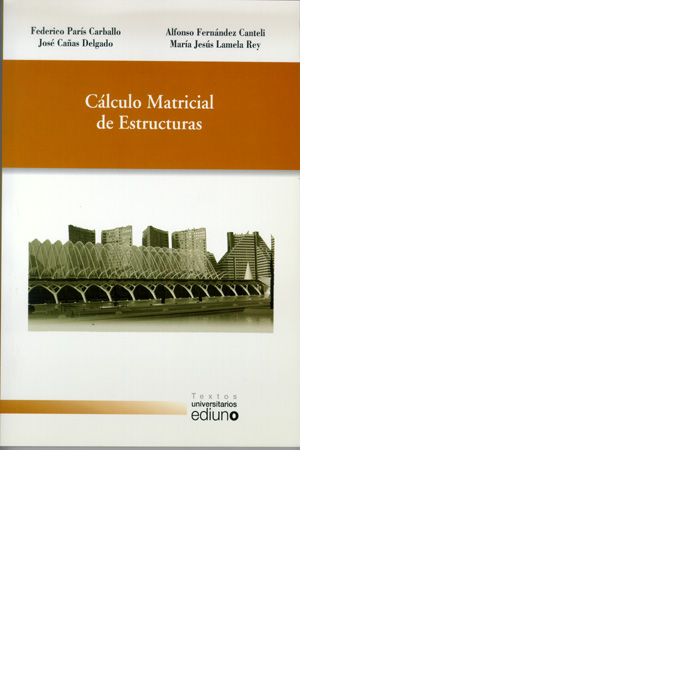 Cálculo matricial de estructuras, de París Carballo | portada del libro