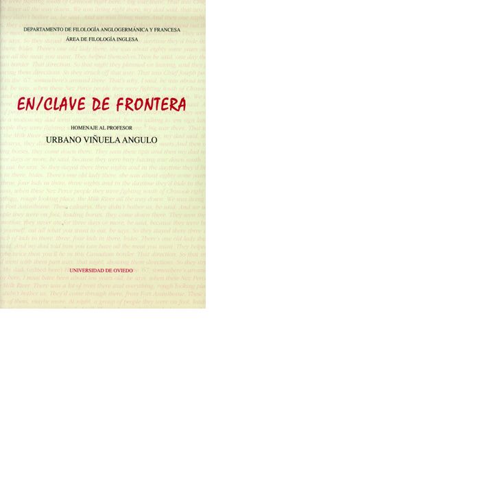En/Clave de frontera. Homenaje al profesor UrBCno Viñuela Angulo, de Álvarez López | portada del libro