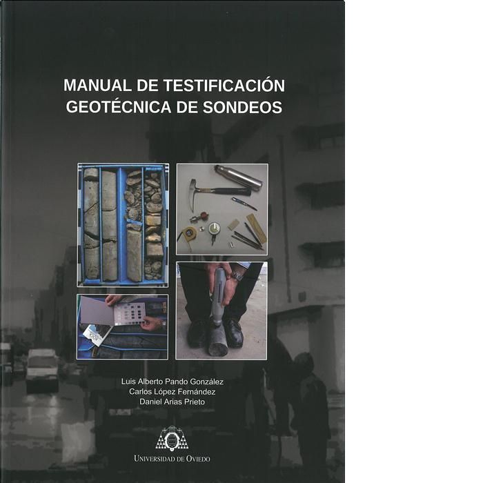 Manual de testificación geotécnica de sondeos, de Pando González | portada del libro