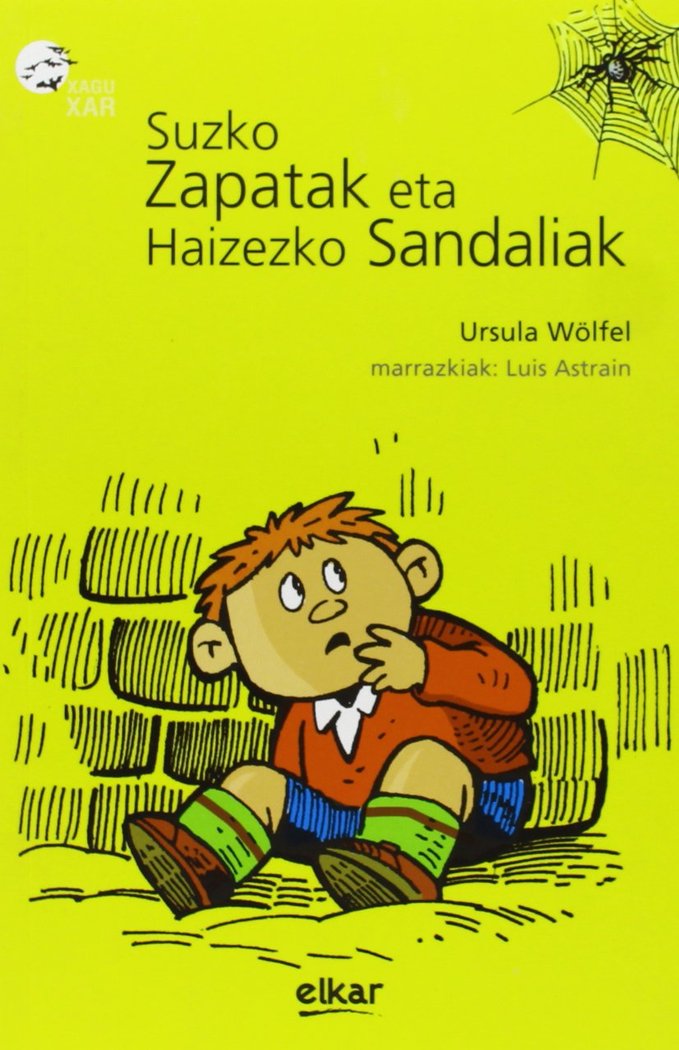 Suzko zapatak eta haizezko sandaliak, de Wölfel | portada del libro