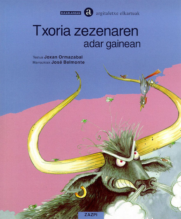 Txoria zezenaren adar gainean, de Ormazabal Berasategi | portada del libro