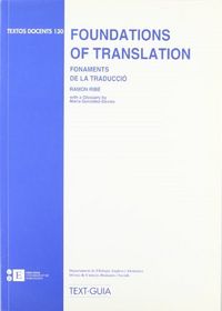 Foundations of translation. Fonaments de la traducció -en inglés-, de Ribé Queralt | portada del libro