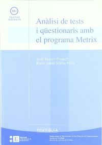 Anàlisi de tests i qüestionaris amb el programa metrix, de Núñez Peña | portada del libro