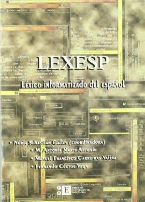 Lexesp. Léxico informatizado del español (CD-ROM + Folleto), de Sebastián Gallés | portada del libro