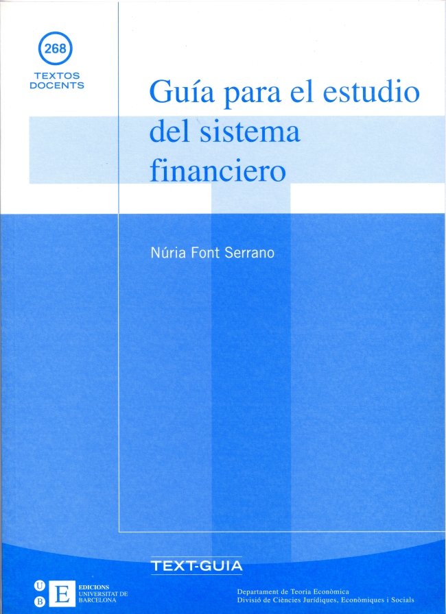 Guía para el estudio del sistema financiero, de Font Serrano | portada del libro