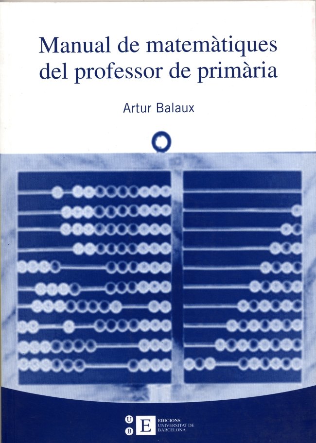 Manual de matemàtiques del professor de primària, de Balaux Cervera | portada del libro