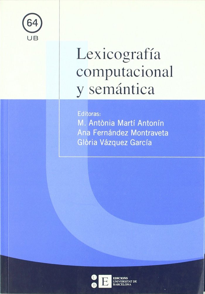 Lexicografía computacional y semántica, de Fernández Montraveta | portada del libro