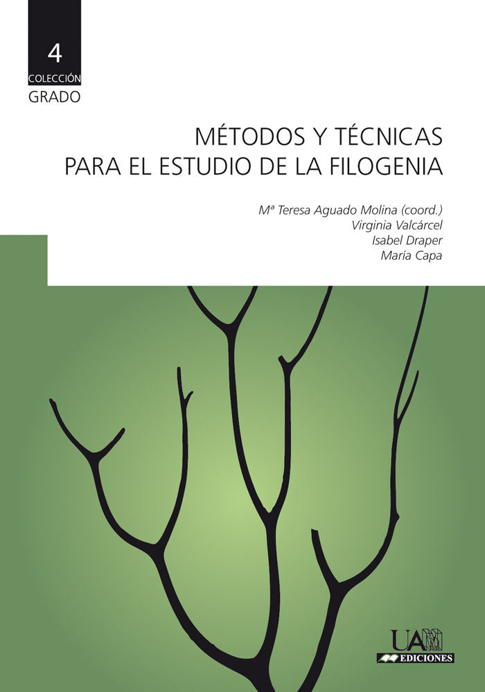 Métodos y técnicas para el estudio de la Filogenia, de Aguado Molina, Mª Teresa | portada del libro