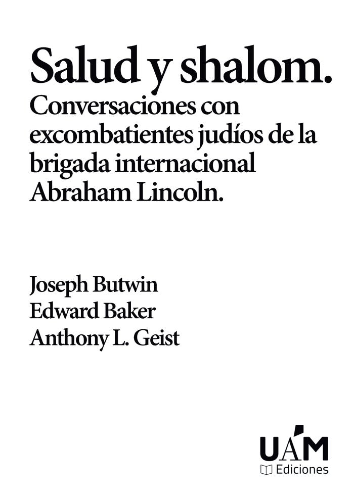 SALUD Y SHALOM, de BUTWIN, JOSEPH | portada del libro