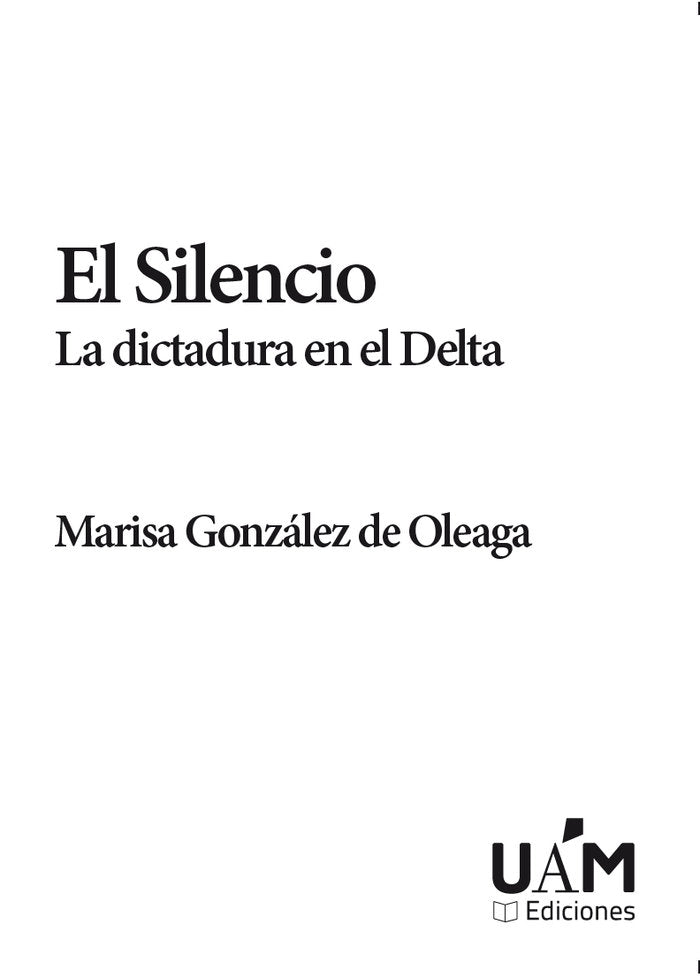 El Silencio, de GONZALEZ DE OLEAGA, MARISA | portada del libro