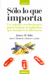 Sólo lo que importa, de KILTS | portada del libro