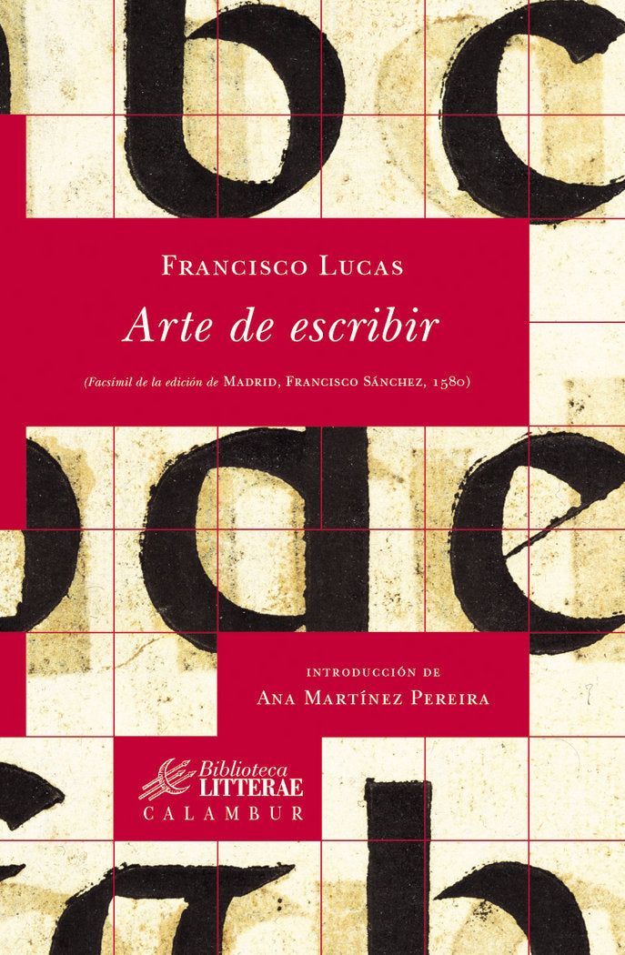 Arte de escribir, de Lucas | portada del libro