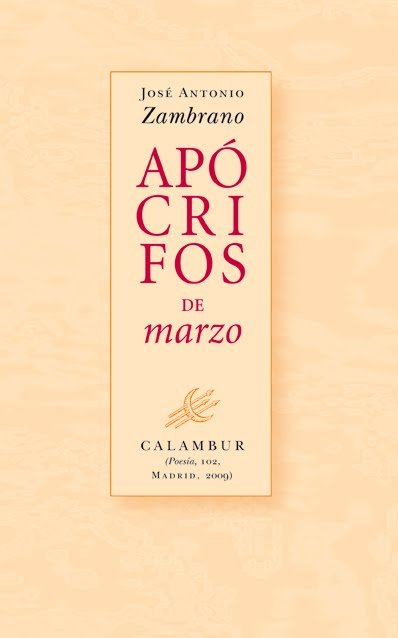 Apócrifos de marzo, de Zambrano | portada del libro