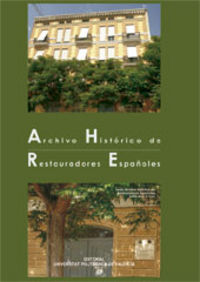 ARCHIVO HISTÓRICO DE RESTAURADORES ESPAÑOLES, de Nebot Diaz | portada del libro
