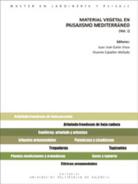MATERIAL VEGETAL EN PAISAJISMO MEDITERRÁNEO 1, de Albuixech Moliner | portada del libro