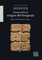 Ensayo sobre el origen del lenguaje, de Johann Gottfried Herder | portada del libro