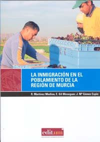 La Inmigración en el Poblamiento de la Región de Murcia, de GÓMEZ ESPÍN | portada del libro
