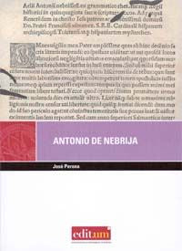 Antonio de Nebrija, de PERONA SÁNCHEZ | portada del libro