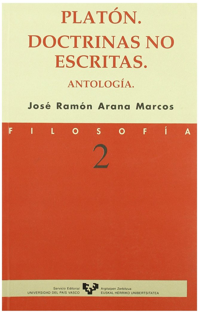 Platón. Doctrinas no escritas. Antología, de Arana Marcos, José Ramón | portada del libro