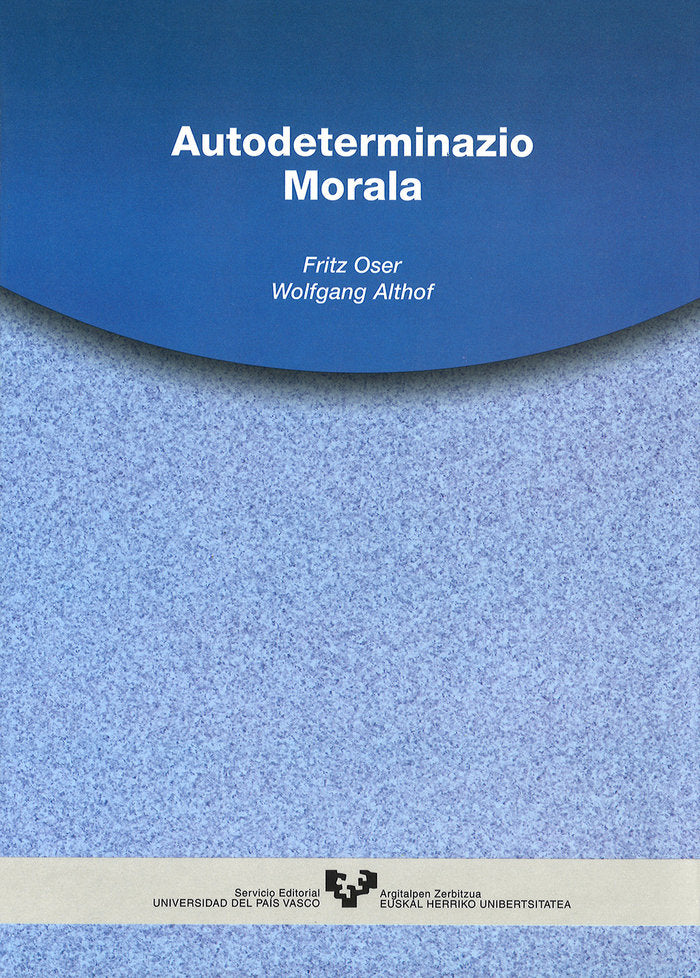 Autodeterminazio morala, de Oser, Fritz | portada del libro