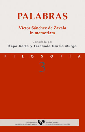 Palabras. Víctor Sánchez de Zavala in memoriam, de KORTA | portada del libro