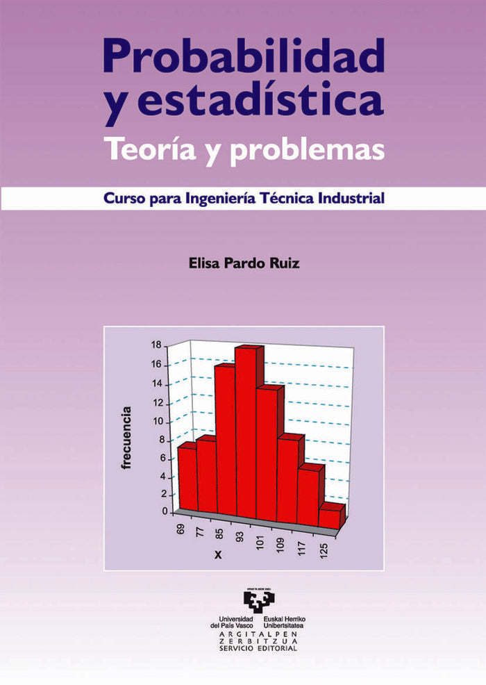 Probabilidad y estadística. Teoría y problemas, de Pardo Ruiz, Elisa | portada del libro
