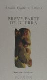 Breve parte de Guerra, de García Ronda | portada del libro