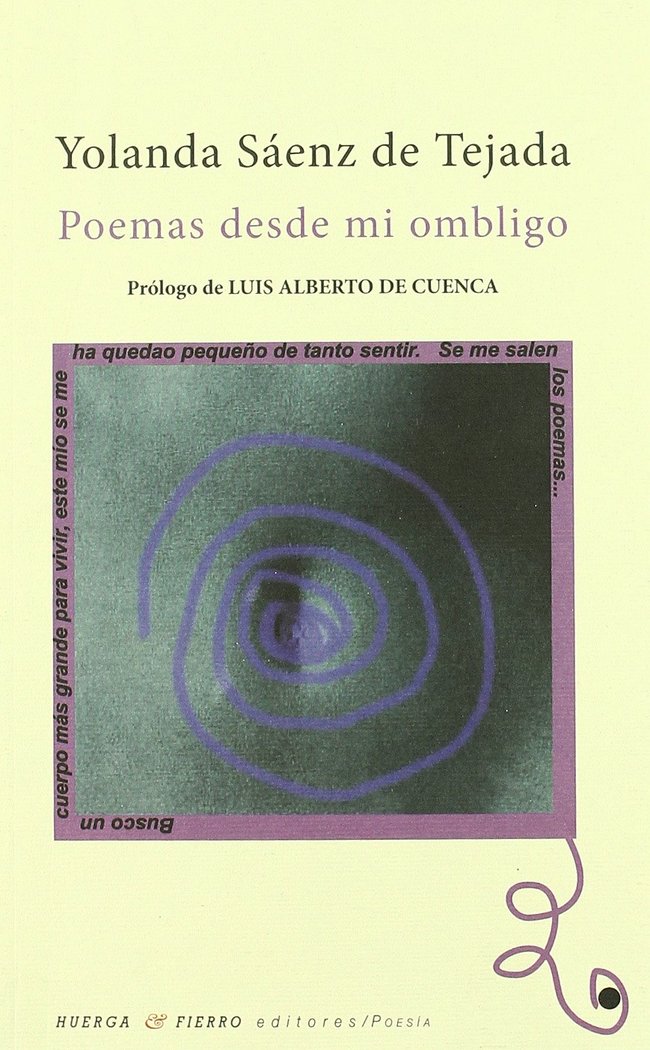 Poemas desde mi ombligo, de Sáenz de Tejada | portada del libro