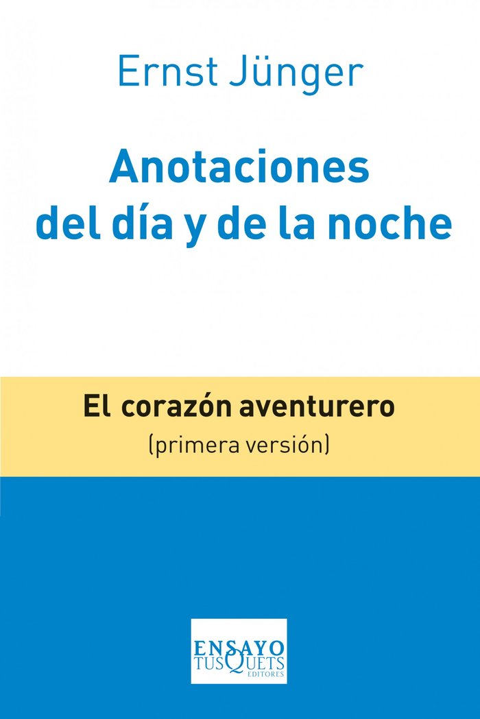 Anotaciones del día y de la noche, de Jünger, Ernst | portada del libro