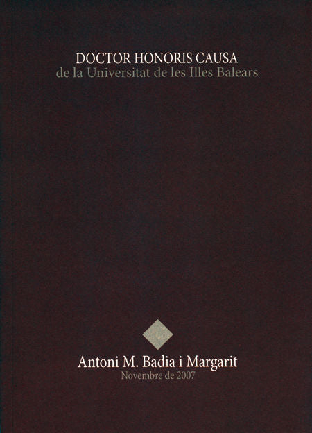 Antoni M. Badia i Margarit | portada del libro