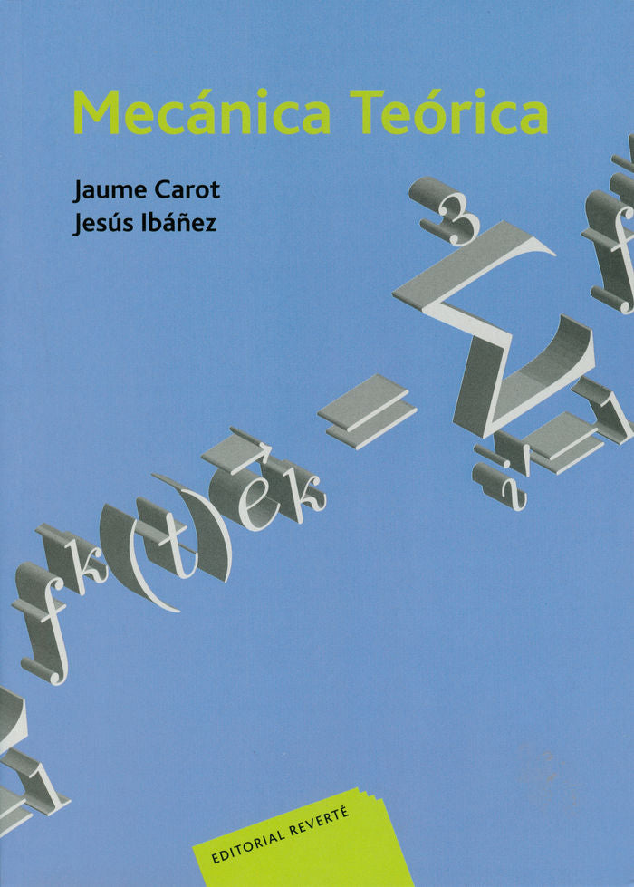 Mecánica Teórica, de Carot Giner, Jaume | portada del libro
