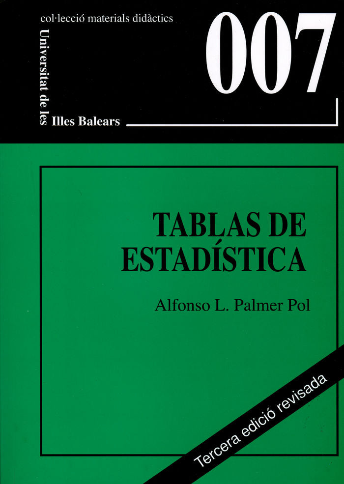 Tablas de Estadística, de Palmer Pol | portada del libro