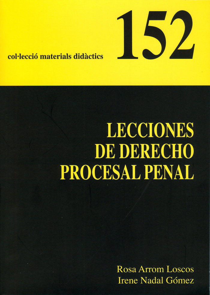 LECCIONES DE DERECHO PROCESAL PENAL, de ARROM LOSCOS | portada del libro