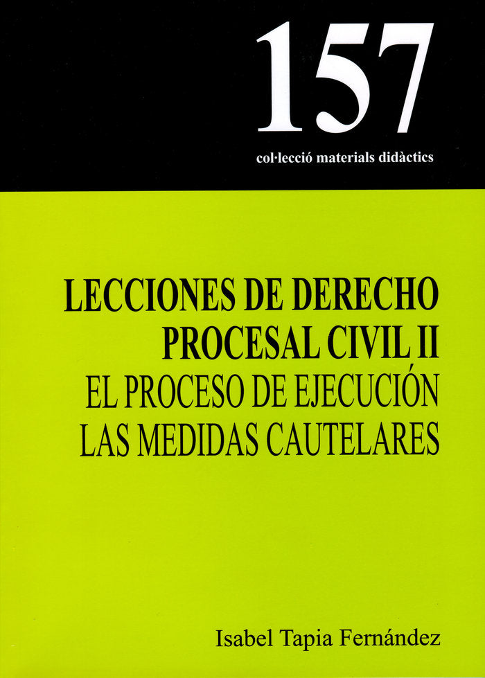 LECCIONES DE DERECHO PROCESAL CIVIL II, de TAPIA FERNANDEZ, ISABEL | portada del libro