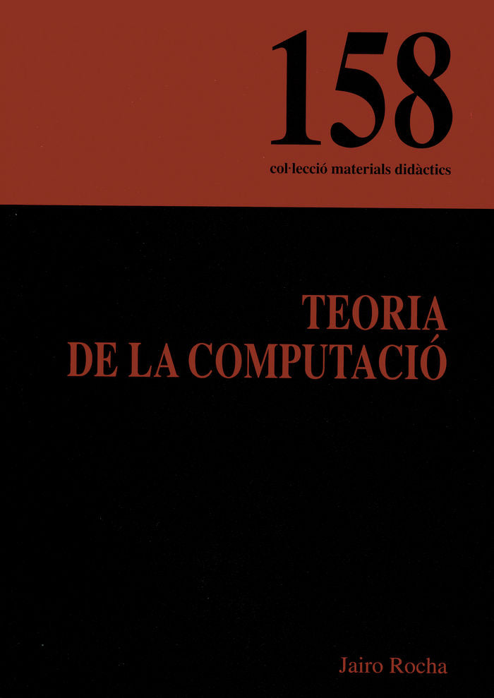 TEORIA DE LA COMPUTACIO, de ROCHA | portada del libro