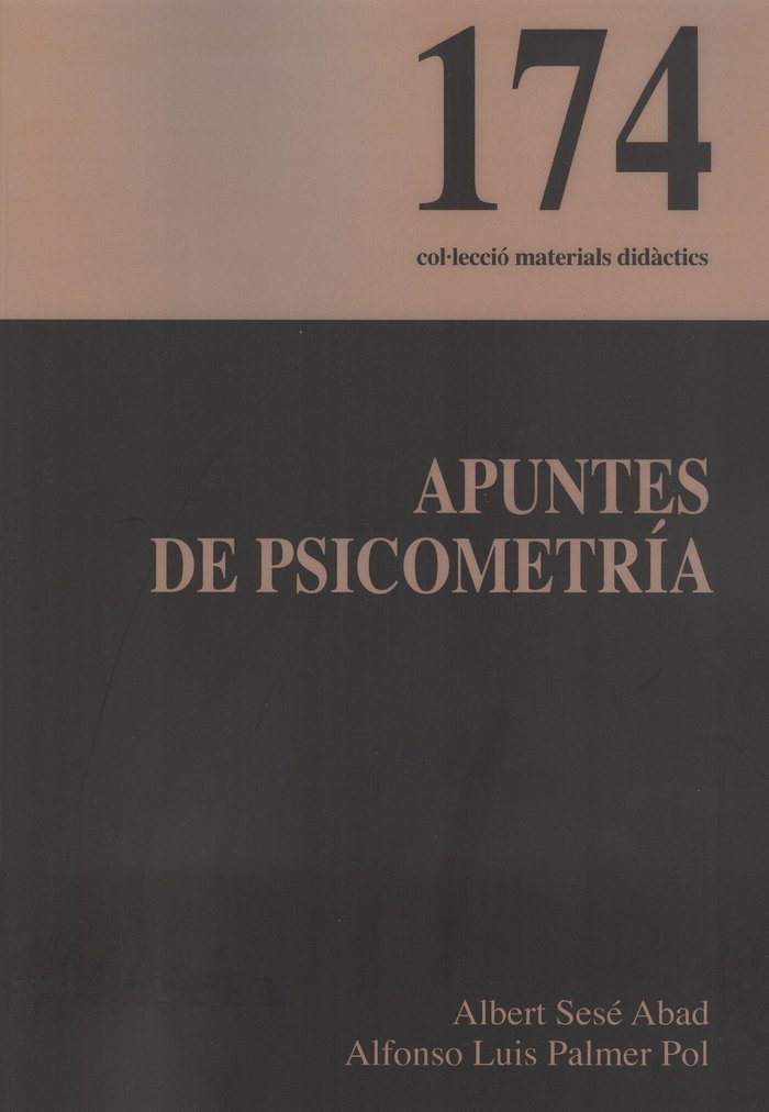APUNTES DE PSICOMETRIA, de SESE ABAD, ALBERT | portada del libro