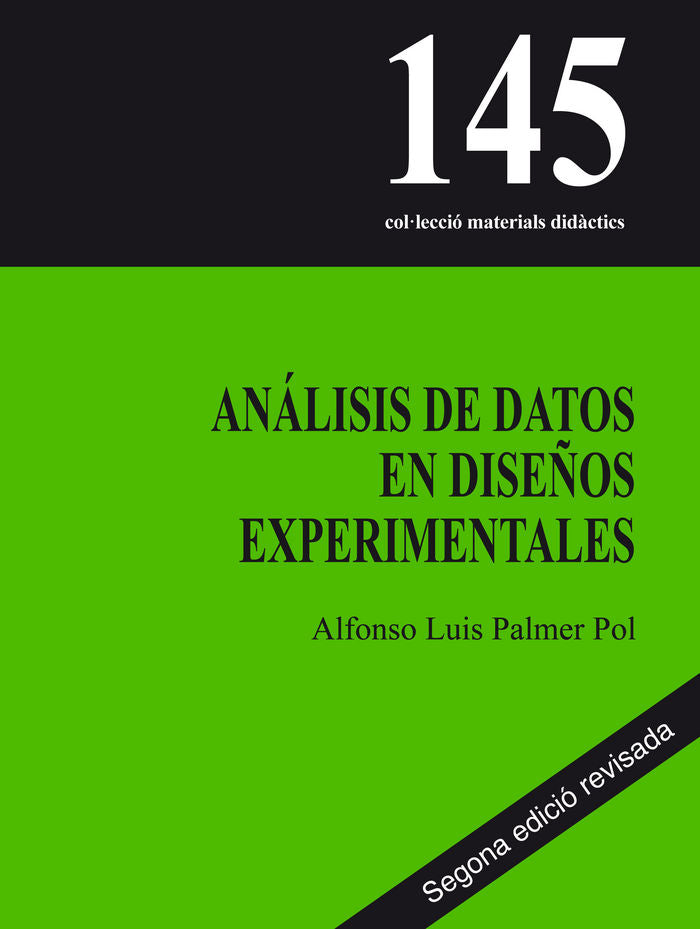 Análisis de datos en diseños experimentales, de Palmer Pol | portada del libro