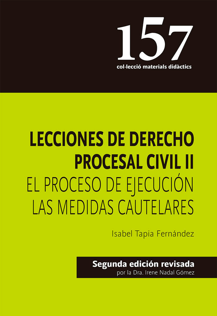 LECCIONES DE DERECHO PROCESAL CIVIL II, de TAPIA FERNANDEZ | portada del libro